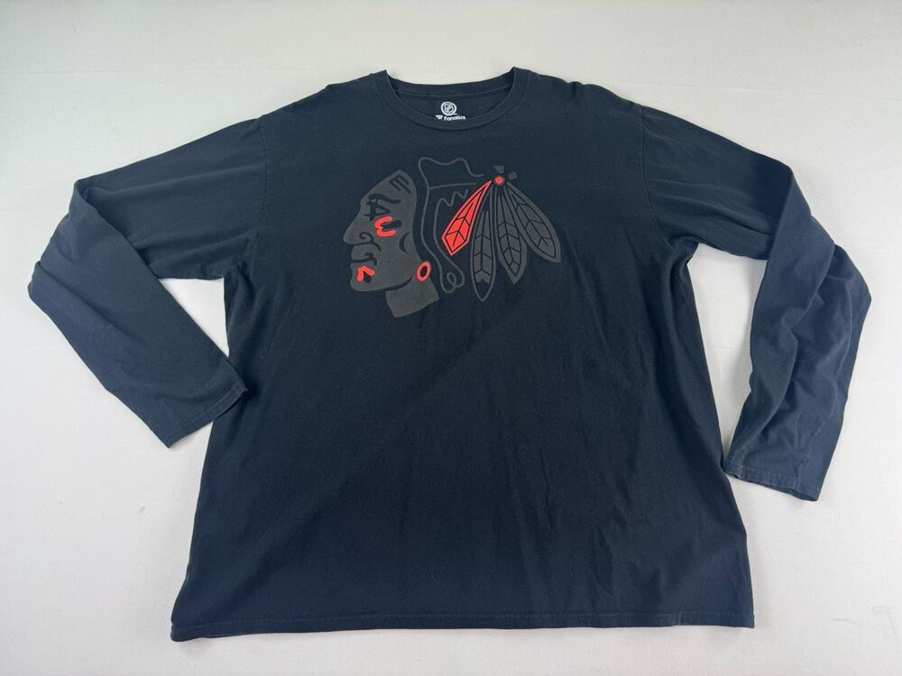 Chicago Blackhawks Fanatics Long Sleeve T Shirt XL Black NHL